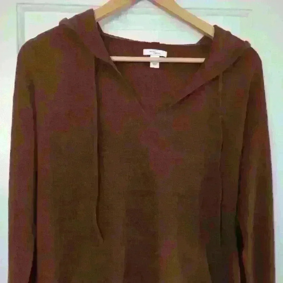 DAILY RITUAL | Women's Reddish/Brown Ultra Soft Milano Stitch Hooded Sw… - Picture 3 of 4